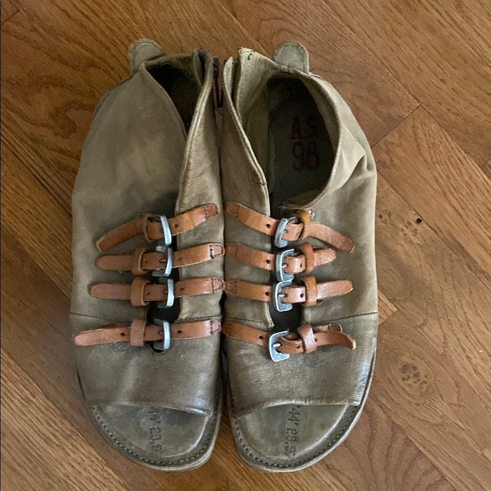 A.S.98 Leather Buckle Sandals - Picture 2 of 7